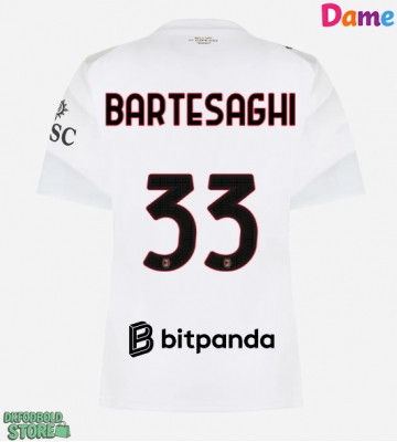 AC Milan Davide Bartesaghi #33 Replika Udebanetrøje Dame 2026-27 Kortærmet